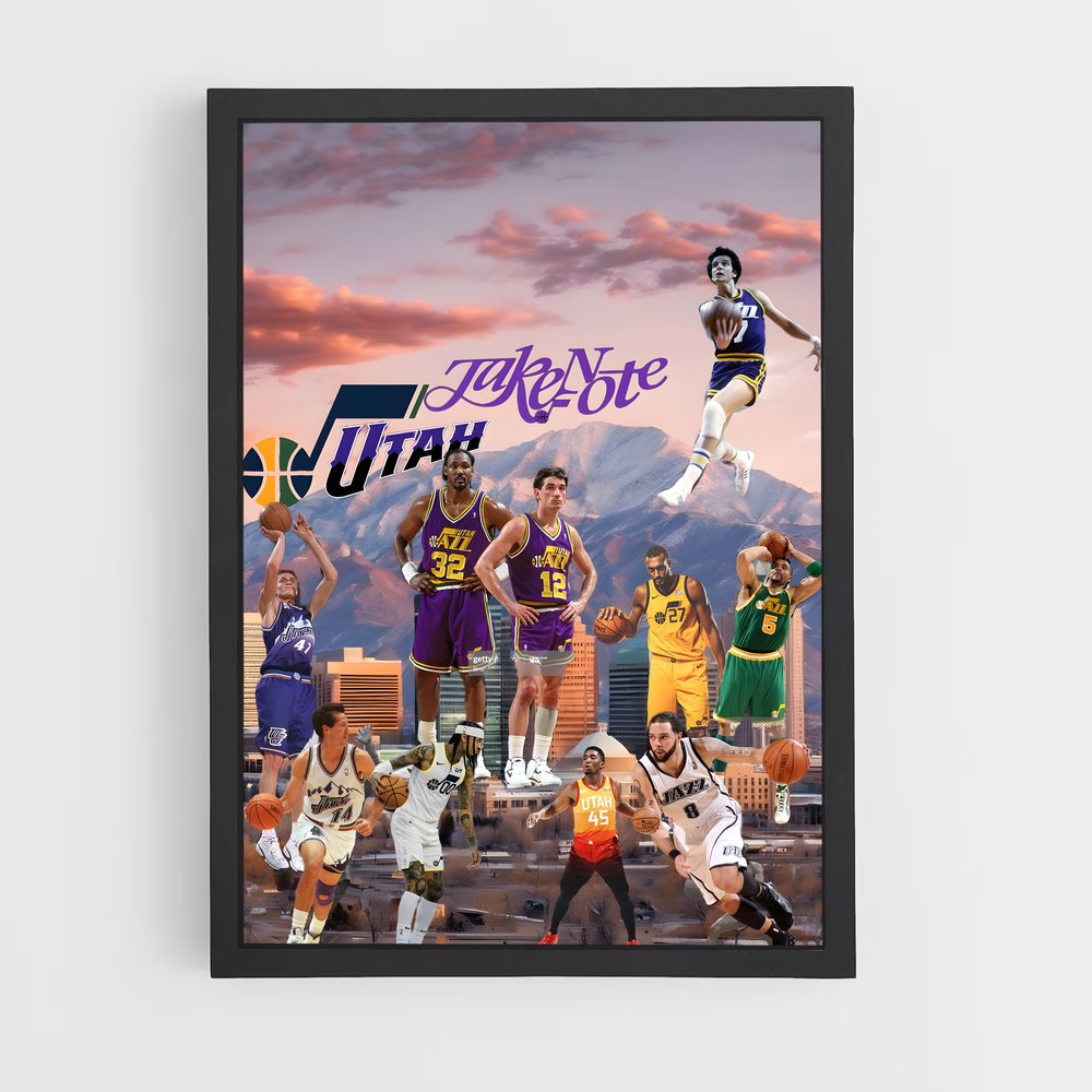 Poster Utah de jazz – affiche Basketball (vue 2)